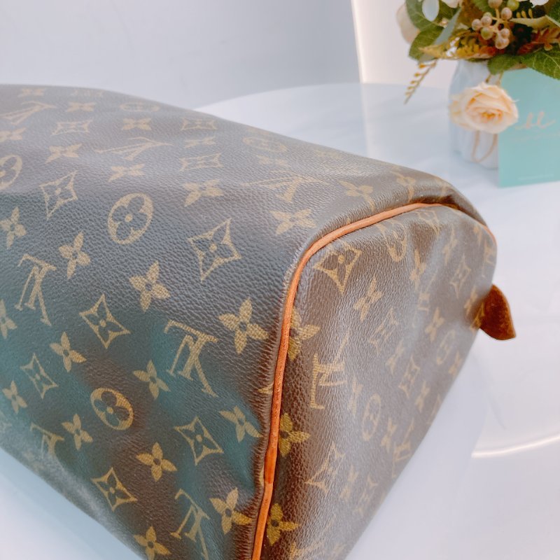 MS0543	Louis Vuitton 路易威登 旅行 機場 經典棕色手提包 Speedy 30 Handbag Canvas Monogram x GHW-6