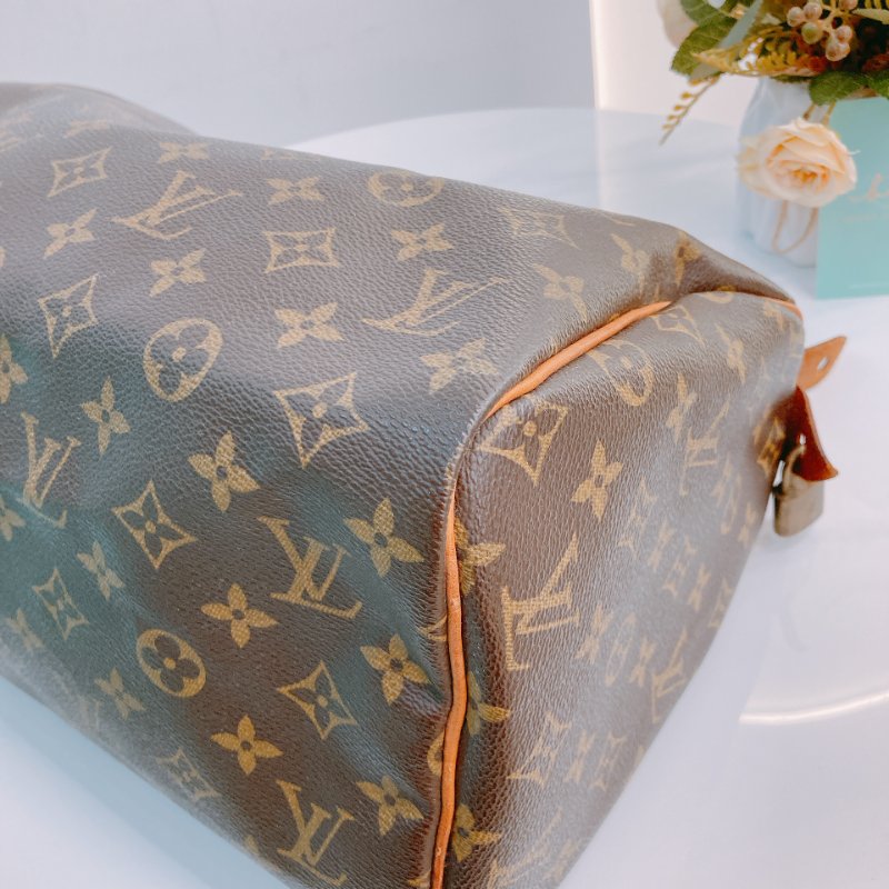 MS0543	Louis Vuitton 路易威登 旅行 機場 經典棕色手提包 Speedy 30 Handbag Canvas Monogram x GHW-8