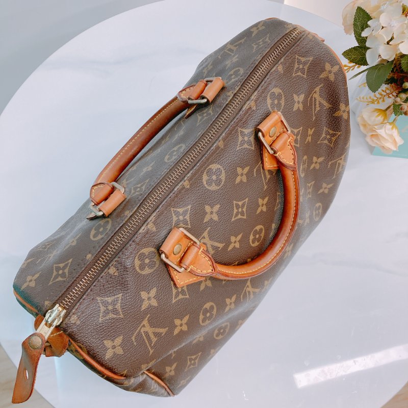 MS0543	Louis Vuitton 路易威登 旅行 機場 經典棕色手提包 Speedy 30 Handbag Canvas Monogram x GHW-9