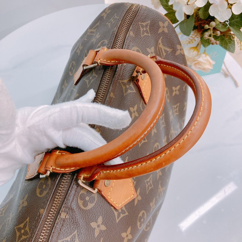 MS0543	Louis Vuitton 路易威登 旅行 機場 經典棕色手提包 Speedy 30 Handbag Canvas Monogram x GHW-12