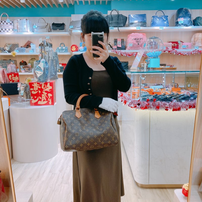 MS0543	Louis Vuitton 路易威登 旅行 機場 經典棕色手提包 Speedy 30 Handbag Canvas Monogram x GHW-15
