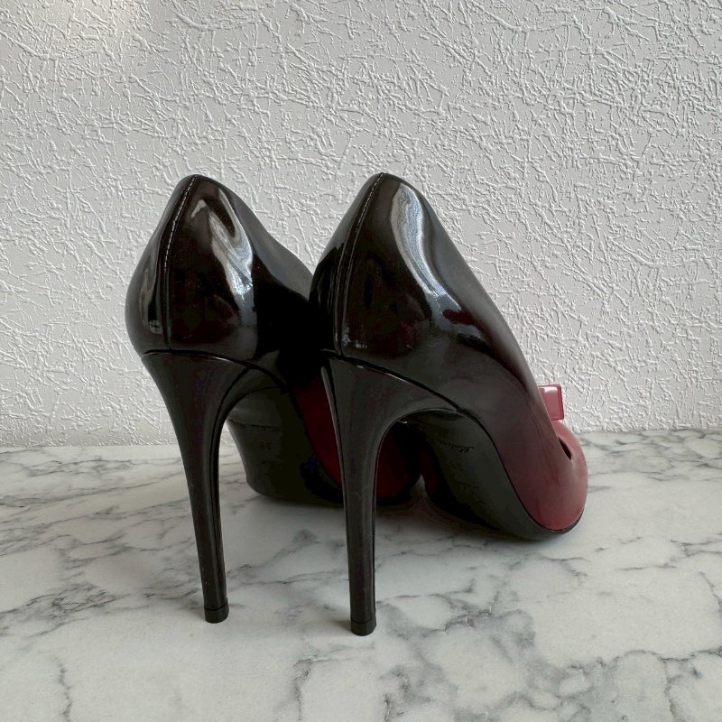 ‼️原價破萬 LV 紅黑色方塊糖漸變高跟鞋-1