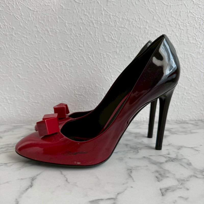 ‼️原價破萬 LV 紅黑色方塊糖漸變高跟鞋-2