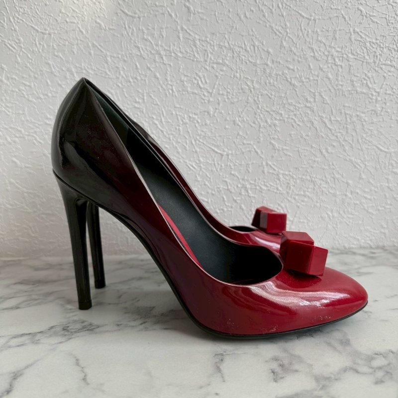 ‼️原價破萬 LV 紅黑色方塊糖漸變高跟鞋-3