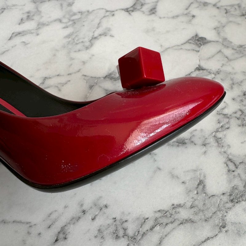 ‼️原價破萬 LV 紅黑色方塊糖漸變高跟鞋-6