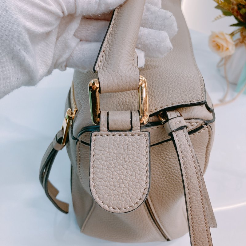 MS0544 Loewe 羅意威 小號 大地色系金扣 手提斜背包 Puzzle Small Grained Calfskin Sand x GHW-11