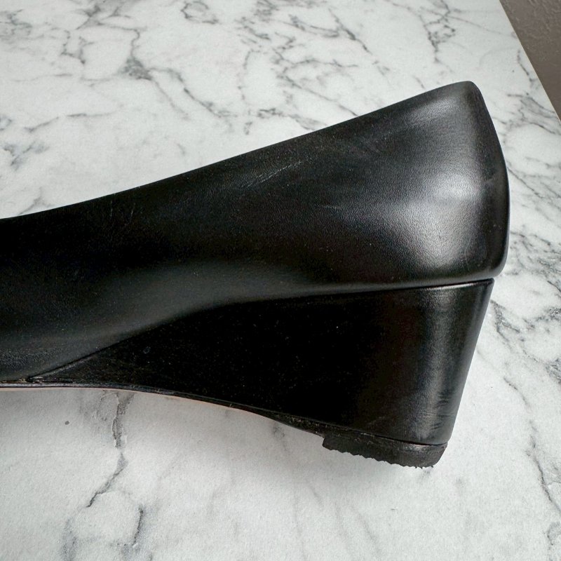 ✨櫃姐上班款 FERRAGAMO黑色厚底超穩高跟鞋-5