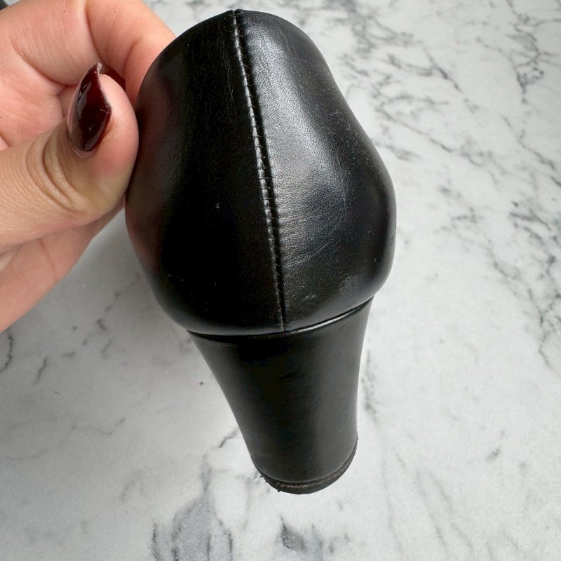 ✨櫃姐上班款 FERRAGAMO黑色厚底超穩高跟鞋-6