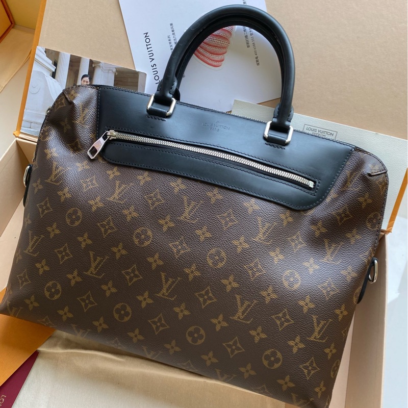 99新閒置品 LV棋盘格 公文包-0