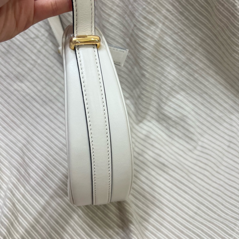 Prada Arqué 皮革肩背袋白色 小號 原價9無多-15