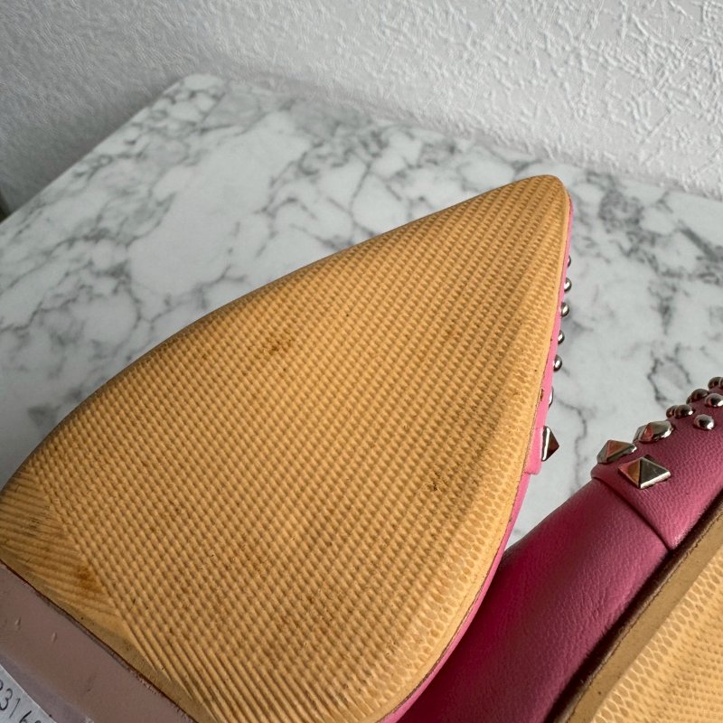 ✨狀況超好 Gucci 粉色卯釘低跟低跟休閒鞋(34.5喔)-22