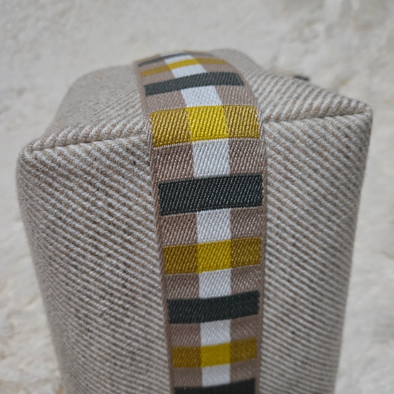 【近全新】Hermès Bride-a-Brac H帆布收納包 (含改造背帶/內膽包/完整包裝)-3