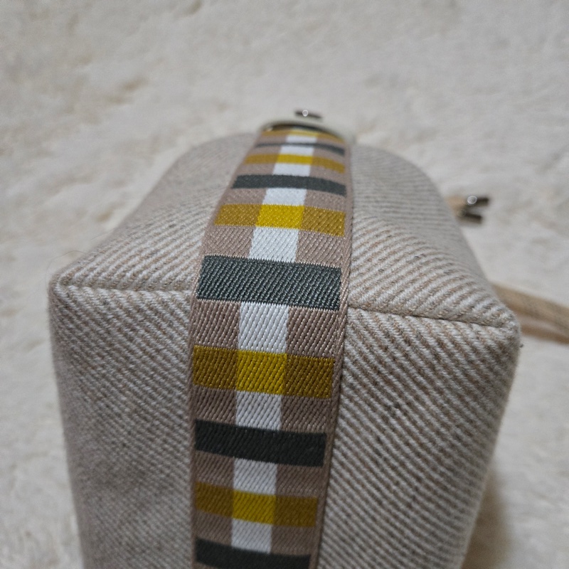 【近全新】Hermès Bride-a-Brac H帆布收納包 (含改造背帶/內膽包/完整包裝)-4