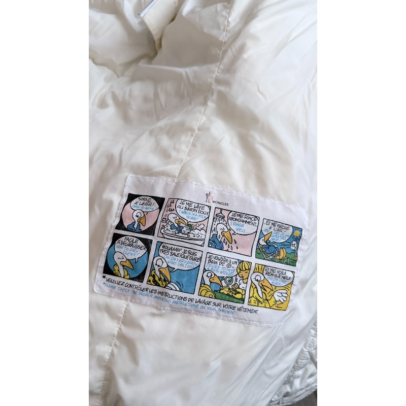 Moncler Clion 『現貨』氣質白色 黃金尺碼1號 99新 絕版真皮草狐狸毛款式 附件原廠塵套-3