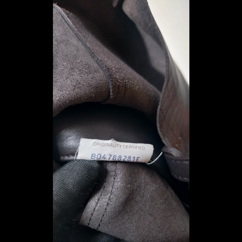 BV 深咖皮壓紋編織購物包 TOTE-16