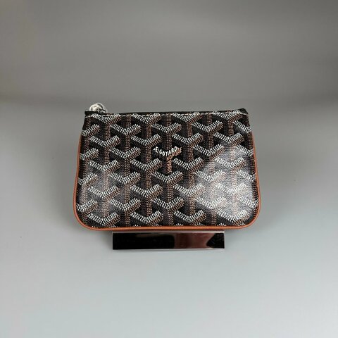 全新品 GOYARD 焦糖色滿版老花ㄇ字拉鍊零錢包