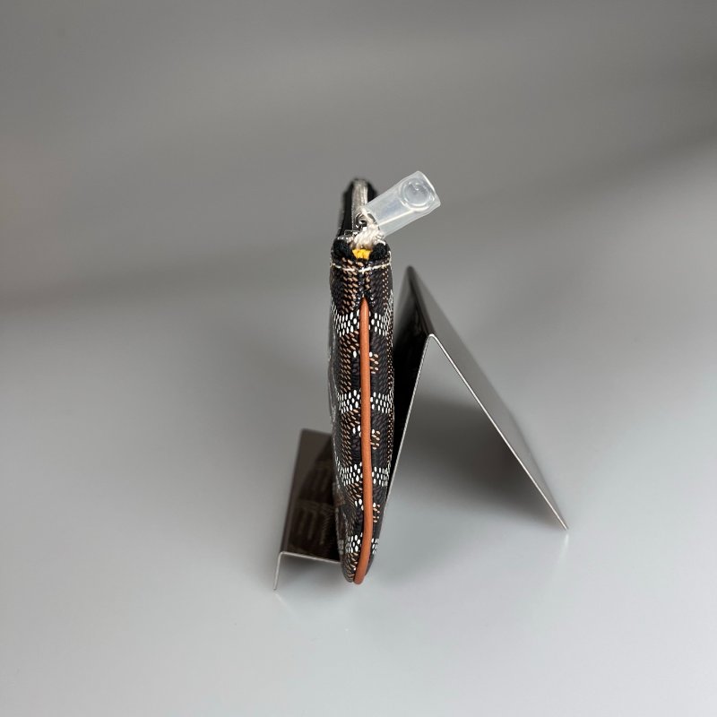 全新品 GOYARD 焦糖色滿版老花ㄇ字拉鍊零錢包-2