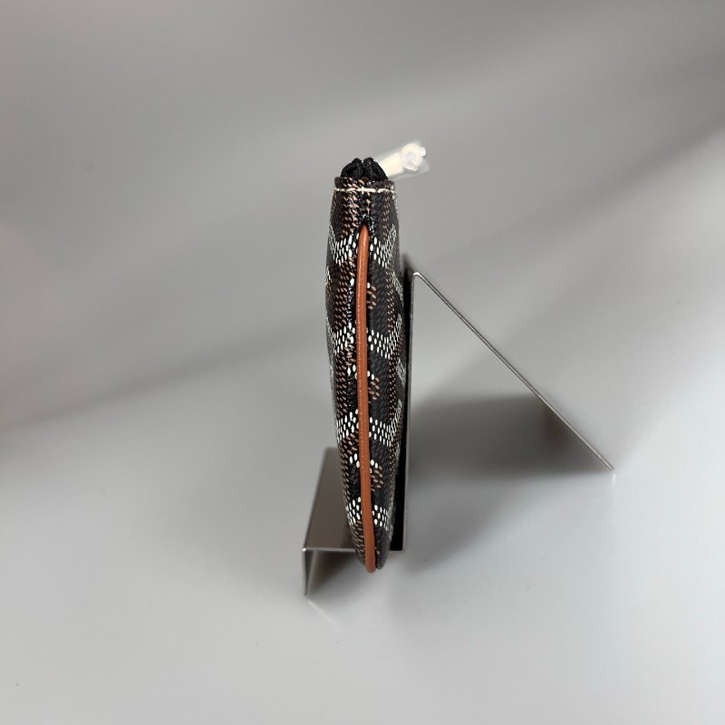 全新品 GOYARD 焦糖色滿版老花ㄇ字拉鍊零錢包-3