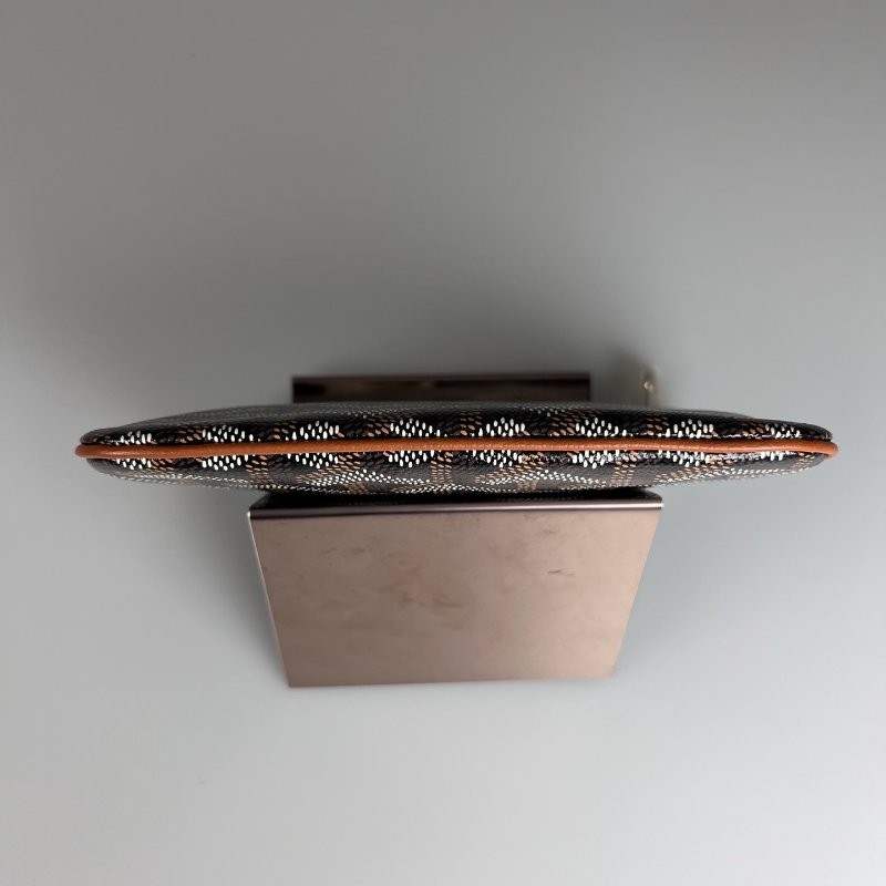 全新品 GOYARD 焦糖色滿版老花ㄇ字拉鍊零錢包-4