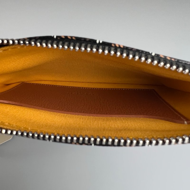 全新品 GOYARD 焦糖色滿版老花ㄇ字拉鍊零錢包-5