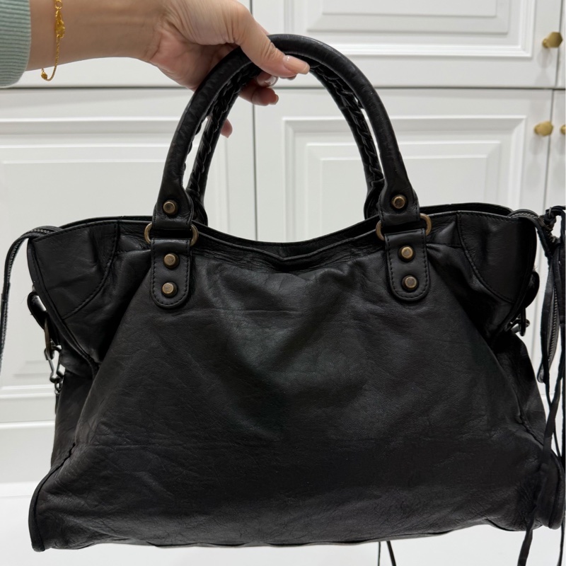 BALENCIAGA 巴黎世家 Motorcycle City 黑色 機車包 斜背包 肩背包 側背包 手提包-7