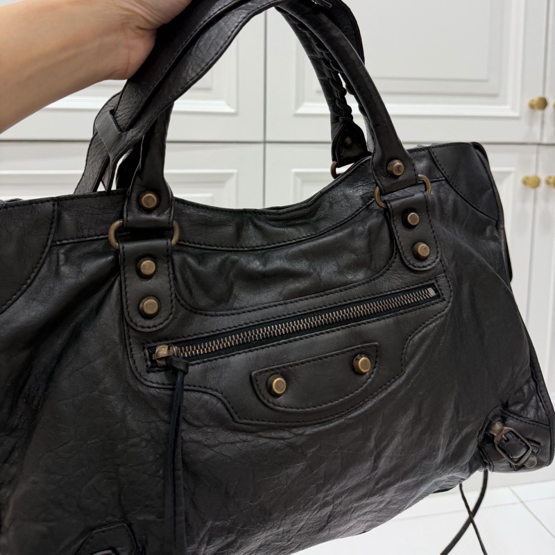 BALENCIAGA 巴黎世家 Motorcycle City 黑色 機車包 斜背包 肩背包 側背包 手提包-8