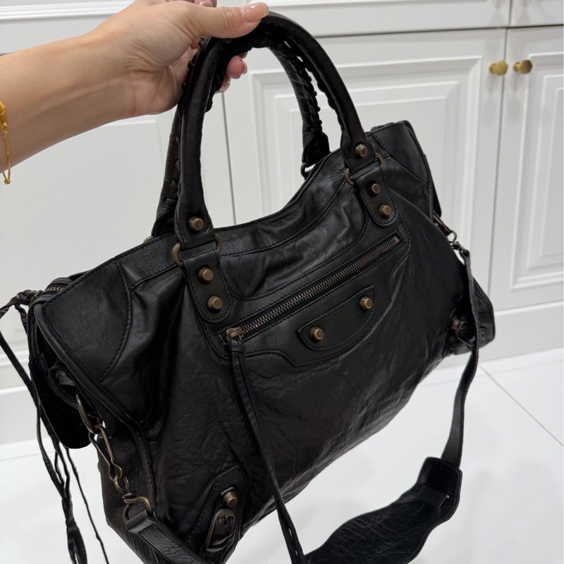 BALENCIAGA 巴黎世家 Motorcycle City 黑色 機車包 斜背包 肩背包 側背包 手提包-9