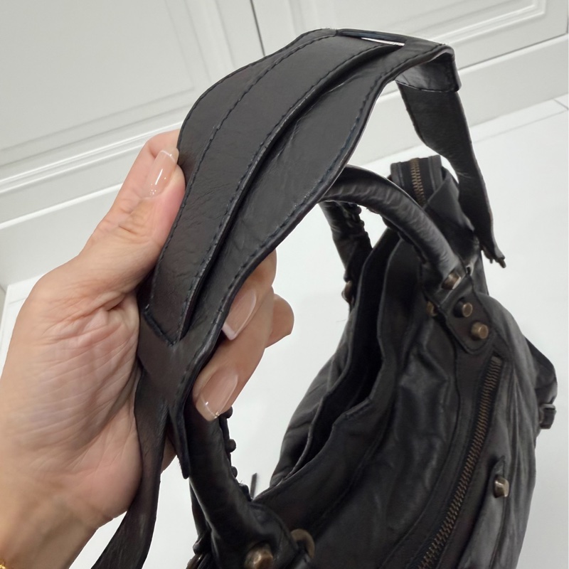 BALENCIAGA 巴黎世家 Motorcycle City 黑色 機車包 斜背包 肩背包 側背包 手提包-13