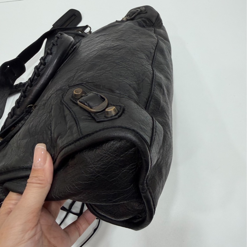 BALENCIAGA 巴黎世家 Motorcycle City 黑色 機車包 斜背包 肩背包 側背包 手提包-14