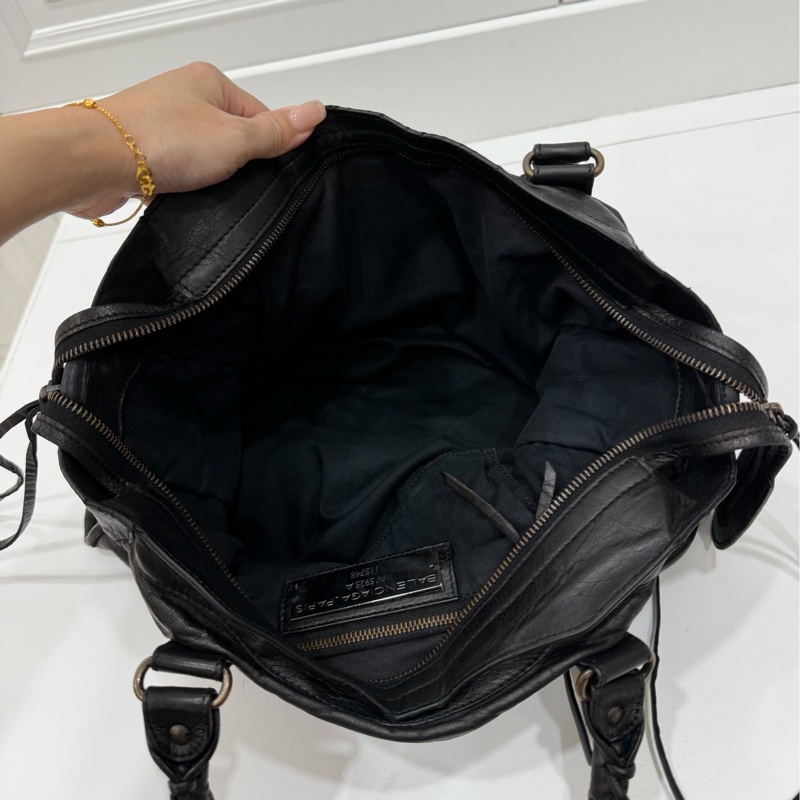 BALENCIAGA 巴黎世家 Motorcycle City 黑色 機車包 斜背包 肩背包 側背包 手提包-22