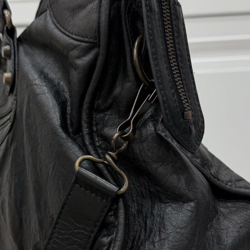 BALENCIAGA 巴黎世家 Motorcycle City 黑色 機車包 斜背包 肩背包 側背包 手提包-37