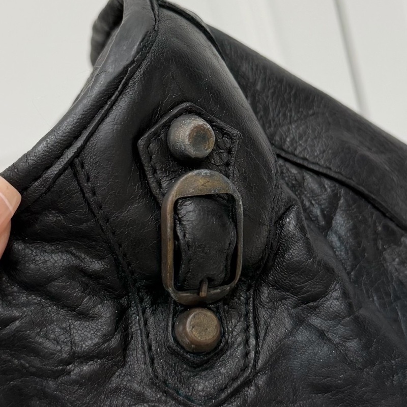 BALENCIAGA 巴黎世家 Motorcycle City 黑色 機車包 斜背包 肩背包 側背包 手提包-38