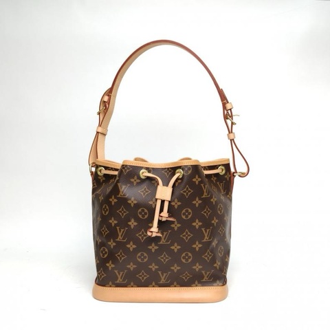 LOUIS VUITTON NOÉ水桶包Petit中號27老花PVC金扣晶片肩背包