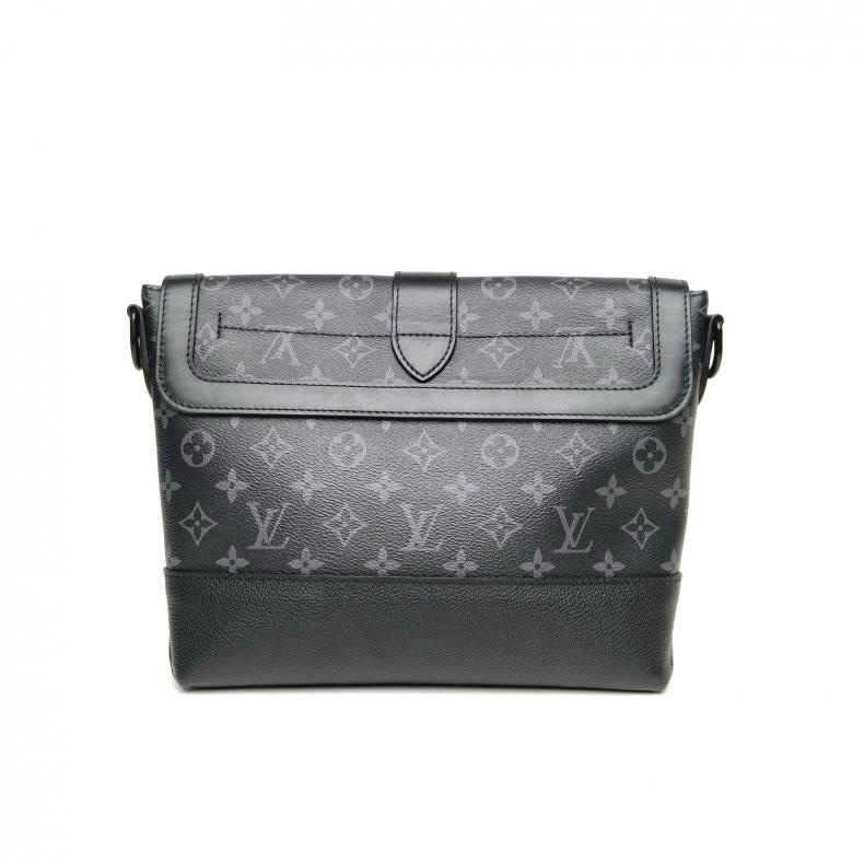 LOUIS VUITTON 黑色PVC晶片Saumur郵差包肩背包-2