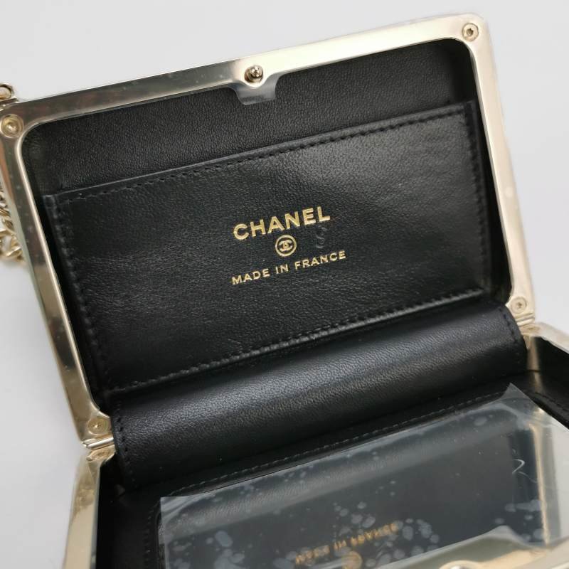 Chanel Boy Bag羊皮純色方形雙C鎖扣斜挎包單肩包 9.8新-7