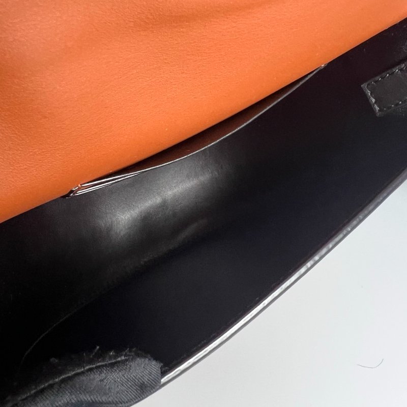 LOEWE 062101 咖黑皮革馬鞍包-7