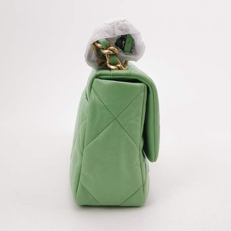 Chanel 19 Bag 小號 羊皮菱格絎縫穿皮雙C扣單肩包 9.8新-2