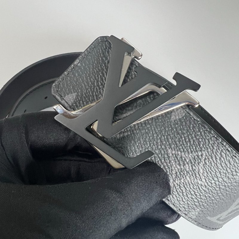 LV M0714V 黑老花Shake 雙面皮帶-3