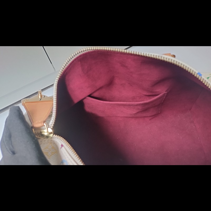 LV 絕版白彩波士頓包 speedy 30 村上隆系列-19