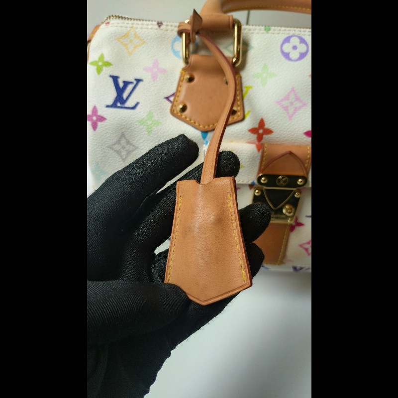 LV 絕版白彩波士頓包 speedy 30 村上隆系列-26