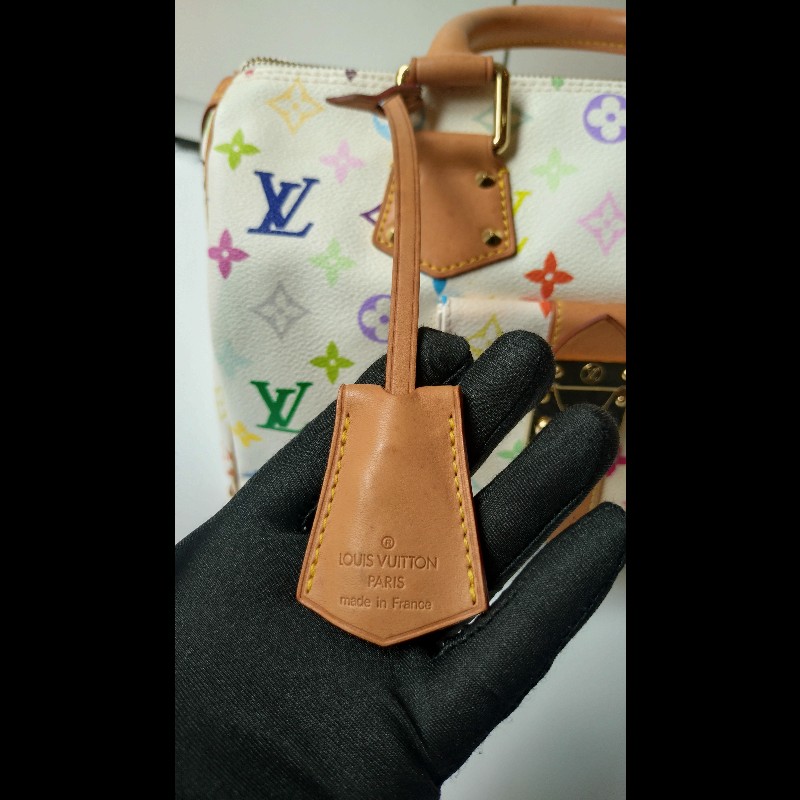 LV 絕版白彩波士頓包 speedy 30 村上隆系列-28