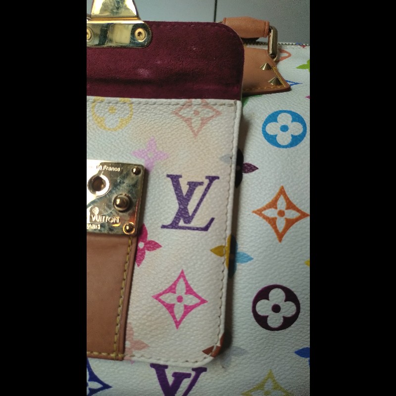 LV 絕版白彩波士頓包 speedy 30 村上隆系列-38