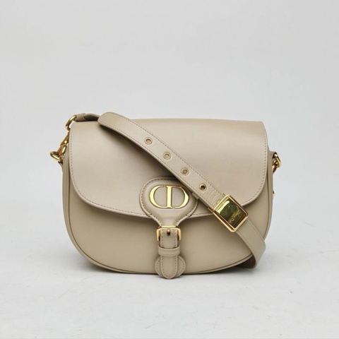 DIOR DiorBobby中號22奶茶色牛皮金扣肩背包2020