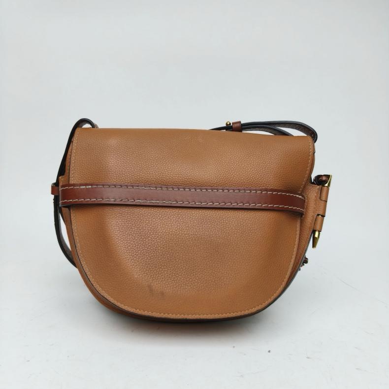 LOEWE Gate馬鞍斜跨包大號棕色牛皮肩背包-2