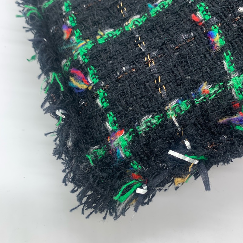 二手chanel香奈兒綠色毛呢機器人tote購物袋，沒有配件，有鐳射-8