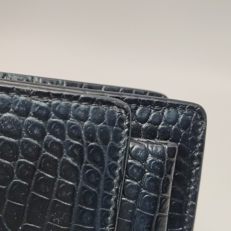 Saint Laurent Sunset日落包迷你牛皮純色鱷魚紋YSL標誌單肩包-13