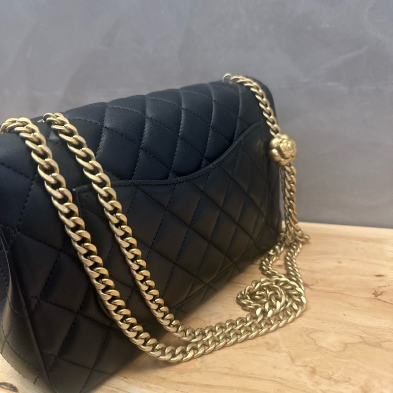 Chanel 2023 CF 山茶花金球調節鏈-12