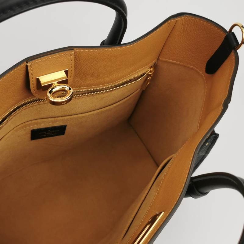 Louis Vuitton(LV)On My Side 中號牛皮拼色老花旋扣斜挎包單肩包晶片款-6