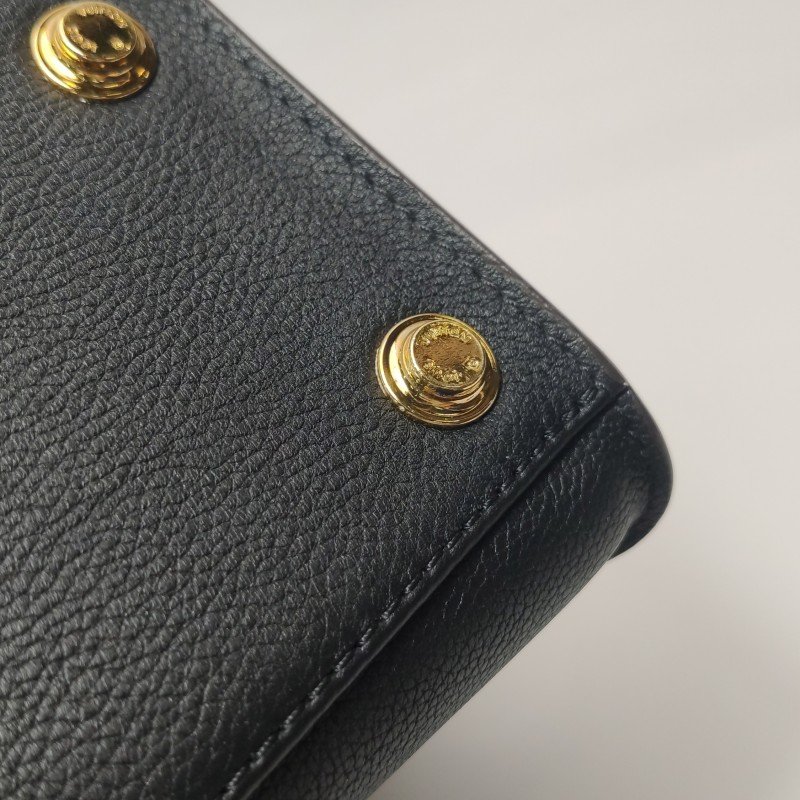 Louis Vuitton(LV)On My Side 中號牛皮拼色老花旋扣斜挎包單肩包晶片款-12