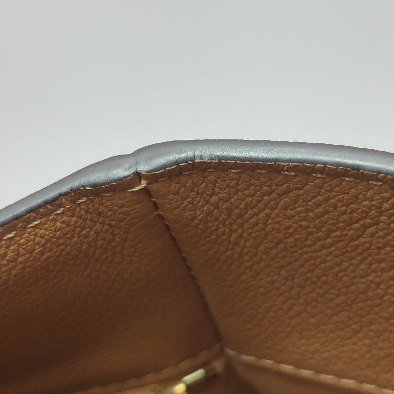 Louis Vuitton(LV)On My Side 中號牛皮拼色老花旋扣斜挎包單肩包晶片款-18